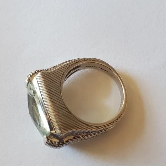 Judith Ripka Sterling Silver & Prasiolite Ring, Size 6 - Picture 5 of 13
